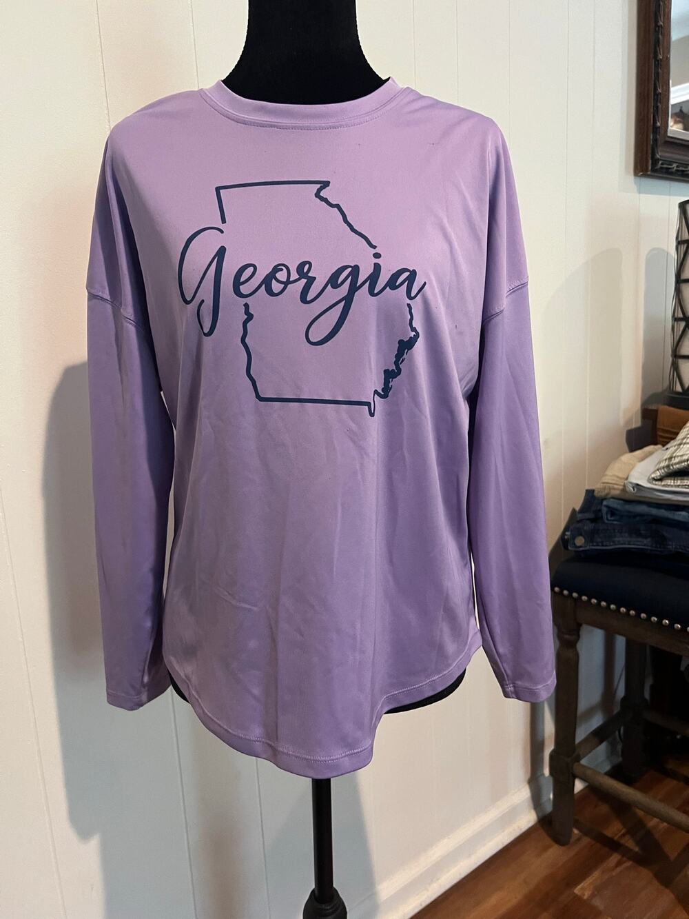 State of Mine Purple Georgia Shirt.  Size Medium